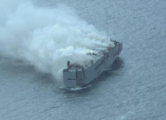 Fire breaks out on a ship carrying nearly 3,800 cars, including Rolls-Royce vehicles, at sea, possibly due to electric car batteries