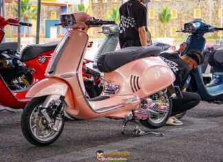 Binh Duong: Stylishly Modified Vespa Sprint with Expensive Accessories