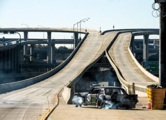 Ken Block showcases epic drift skills with Ford Mustang in “Gymkhana 7”