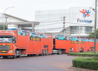 Preview the upcoming Green SM electric taxi fleet rolling out in Laos