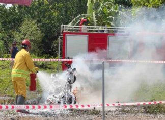 Successful testing of fire extinguishers with the ability to extinguish electric vehicle fires in Vietnam