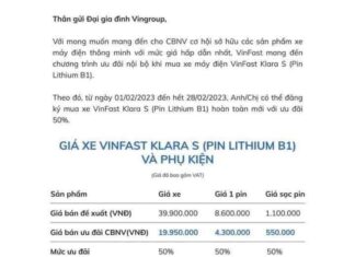 VinFast Klara S: Internal Discount, now only 19.95 million VND