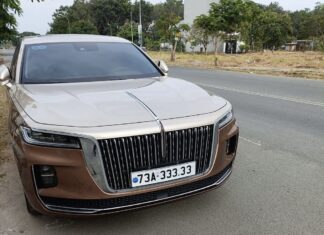 License plate 73A-333.33 auctioned for nearly 2.5 billion VND attached to Hongqi H9