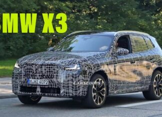 BMW X3 2025 continues to be seen on test drives.