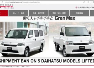 Japanese Government Lifts Suspension on Transportation of 5 Daihatsu Car Models