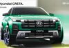 Official rendering of the 2024 Hyundai Creta Facelift revealed