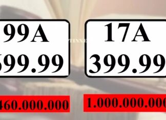 Two “quadruplet 9” license plates from Thai Binh and Bac Ninh provinces sold for over 1 billion VND, hot license plate auction resumes.