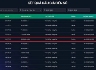 License Plate 72A-777.77 Sells at Auction for Nearly 7 Billion VND