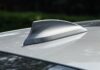 Shark fin antenna on car can be replaced with a transparent film