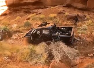 RAM TRX Unscathed After Truck Plunges 30 Meters, Vehicle Severely Damaged