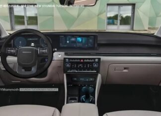 Hyundai Tucson Facelift adopts modern interior style from new Santa Fe.