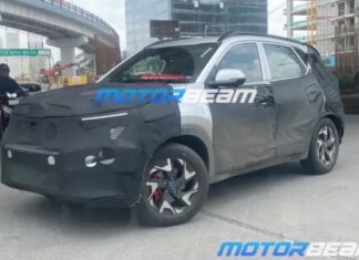 First Glimpse of the KIA Sonet Facelift Caught During Test Drive
