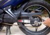 The easiest method to enhance tension in a motorcycle chain and inspect for slack in the chain