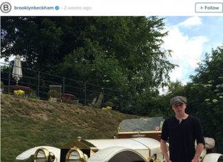 David Beckham’s Son Learns to Drive in a Vintage Rolls-Royce