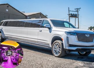 Discover the Spacious Cadillac Escalade Limousine: 10 Meters Long, Karaoke-style Interior