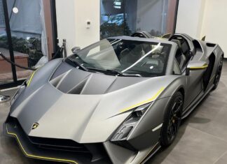 Admire the stunning Lamborghini Auténtica priced at over 1 million USD.
