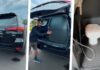 Unusual “portable toilet” in Toyota Fortuner