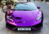 Power Couple in Can Tho specializes in trading 2-stroke motorcycles, repainting Lamborghini Huracan with lucky number plate 888.