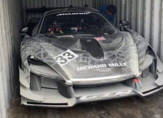 The final glimpse of the McLaren Senna GTR supercar on Vietnamese soil before heading back to Germany