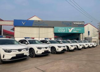 VinFast VF 8s handed over to Lao police force