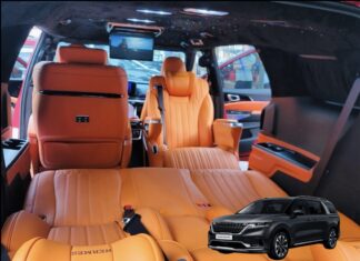 Witness the Ultimate Transformation: Kia Carnival with a Luxurious Hermes Interior Makeover, a Staggering 650 Million VND Investment.