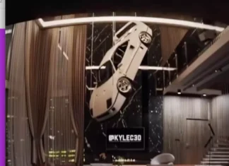 The World’s Most Expensive Ceiling Light: A $3 Million Ferrari F40 Illuminates a Room Like No Other