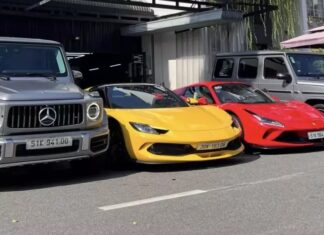 The Dynamic Duo: Ferrari Twins, Guarded by Their Mercedes-AMG G63 “Bodyguards”