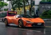 “The Elusive Orange Pearl” – A Glimpse of the Exclusive Ferrari Daytona SP3 on the Streets of Taiwan