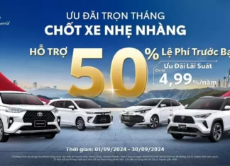 Toyota Vietnam Offers Generous Discounts on Four Popular Models This September