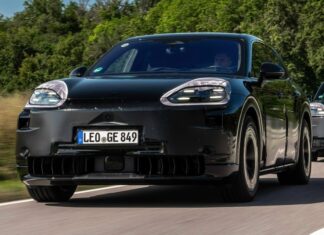 The First Glimpse of the All-Electric Porsche Cayenne