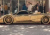 “The Golden Touch: A Pagani Zonda Adorned with 100,000 Gold Pieces and a Lionel Messi-Inspired Grille”