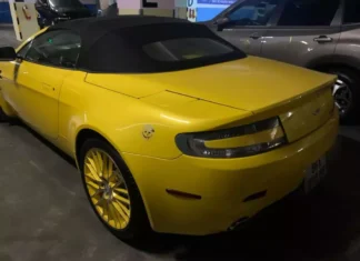 The Aston Martin V8 Vantage Roadster: A Rare Gem in Yellow