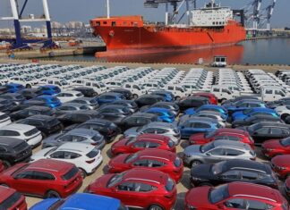 Automobiles Stuck at U.S. Ports Due to Tariffs
