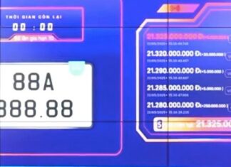 The Quintuple 8 License Plate from Vinh Phuc Province Sells for a Whopping 21 Billion VND
