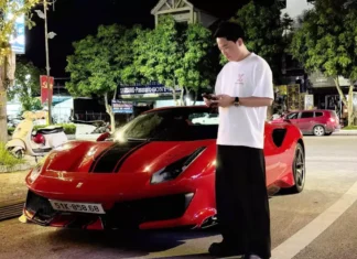 Luxury Car Enthusiast Hoàng Kim Khánh Brings Over $1.7 Million Ferrari 488 Pista Spider to His Wife’s Hometown in Hà Tĩnh