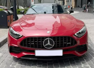 Exclusive Close-Up: Rare Red Mercedes-AMG SL43 Convertible – Vietnam’s Most Affordable Drop-Top Luxury