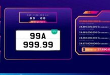 “License Plate 99A-999.99 Sets New Record, Auction Closes at Nearly 28 Billion VND”