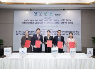 VinEnergo, VinFast, V-Green, and Xanh SM Partner with IDICO to “Greenify” Industrial Zones