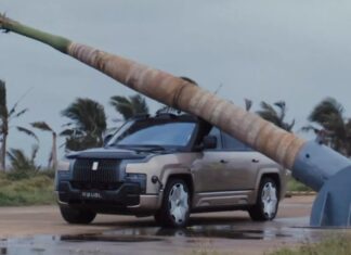 Yangwang U8L Unscathed After Palm Tree Falls Directly on Its Roof